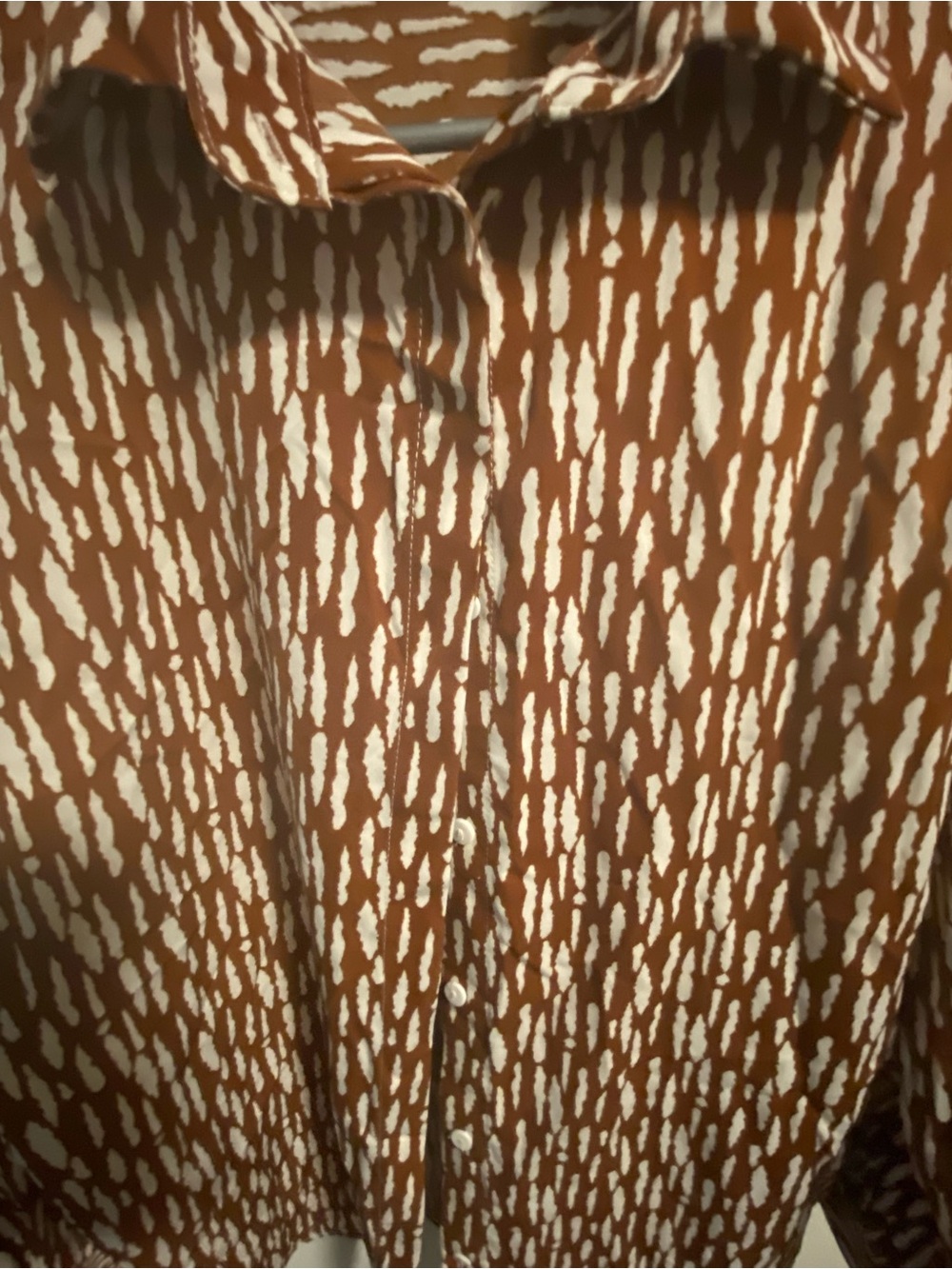 Women Brown Patterned Button-Front - Picture 4 of 7